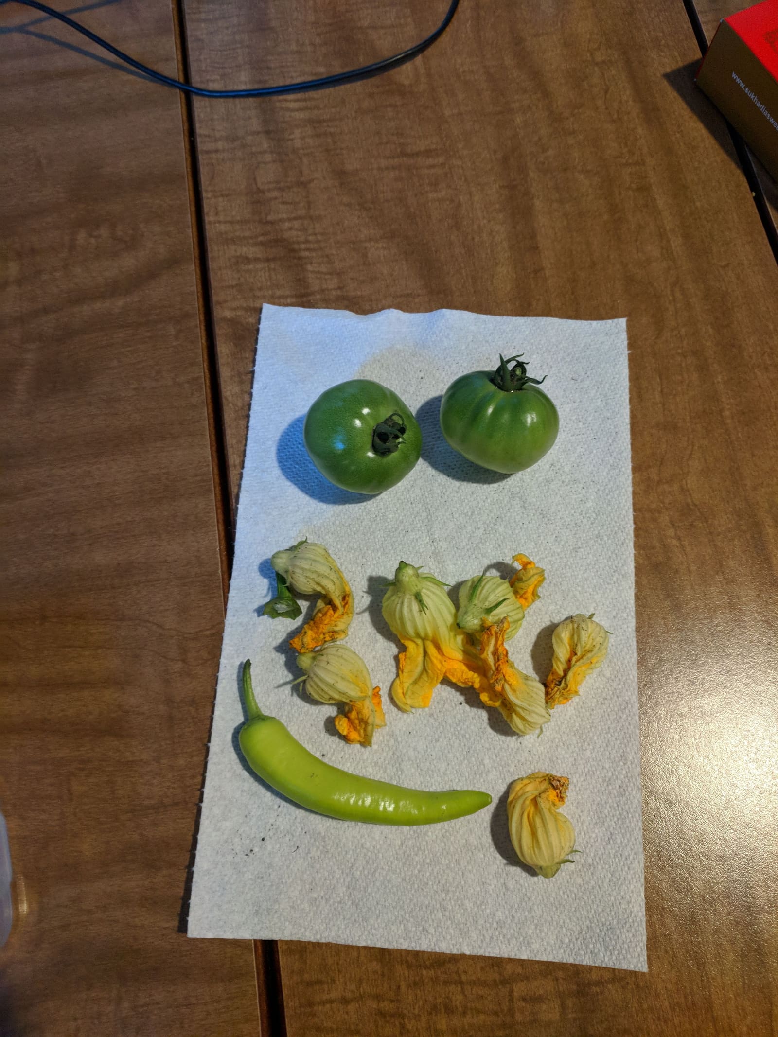 Vegetables picked that week. June 2018.